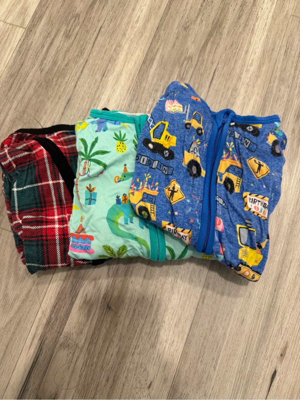 Little Sleepies Blue Construction and Multi-Pack Pajama Bundle